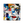 Overlapping Faces in Blue Red and Yellow Wall Art | OILDECO