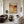Ochre and Burgundy Layers Through a Cream Field Wall Art styled interior scene 3 | OILDECO