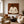 Quiet Cross-Legged Figure in Cream on Burnt Ochre Wall Art styled interior scene 1 | OILDECO
