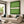 Two Tennis Players on Textured Green Court Panels Wall Art styled interior scene 1 | OILDECO