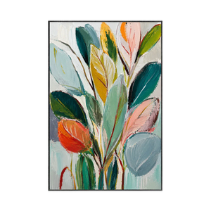 Painted Leaves Botanical Wall Art | Oildeco