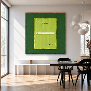 Tiny Tennis Players on a Lime-Green Court Wall Art styled interior scene 3 | OILDECO