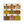 Nine Hat Figures in a Grid of Warm Stripes Wall Art | OILDECO