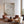 Chalk White Layers over Taupe Abstract Wall Art styled interior scene 5 | OILDECO