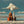 Travelers beneath a White Balloon and Cloud Wall Art artwork view | OILDECO