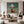 Travelers beneath a White Balloon and Cloud Wall Art styled interior scene 3 | OILDECO