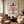 Striped Figure with a Sweeping Hat and Goblet Wall Art styled interior scene 5 | OILDECO