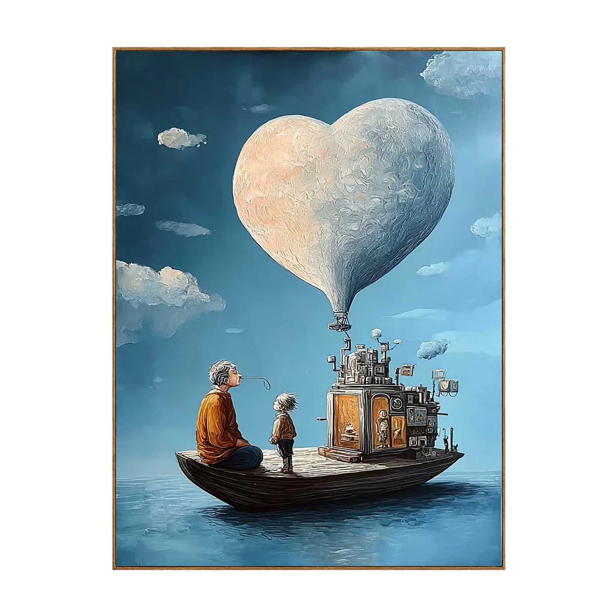 Heart Balloon above a Storybook Boat Wall Art