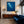 Diver beneath a White Splash in Deep Blue Wall Art styled interior scene 2 | OILDECO