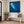 Diver beneath a White Splash in Deep Blue Wall Art styled interior scene 3 | OILDECO