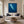 Diver beneath a White Splash in Deep Blue Wall Art styled interior scene 5 | OILDECO