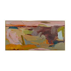 Blush and Ochre Abstract Color Fields Wall Art | OILDECO