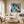 Blue Atelier Floral Wall Art styled in a modern living room | Oildeco