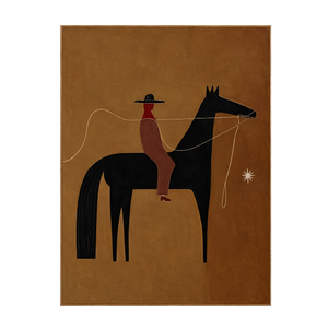 Horse and Rider with a Wandering Rope Wall Art | OILDECO