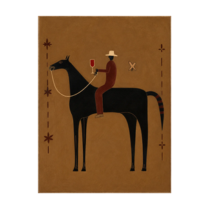 Equestrian Toast beneath a Cream Hat Wall Art | OILDECO