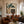 Teal Palm and Striped Ice Cream Portrait Wall Art styled interior scene 1 | OILDECO