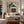 Teal Palm and Striped Ice Cream Portrait Wall Art styled interior scene 2 | OILDECO