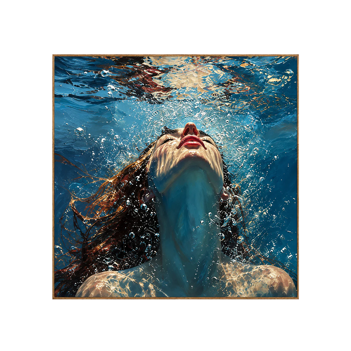 Upward Gaze beneath Blue Water Wall Art