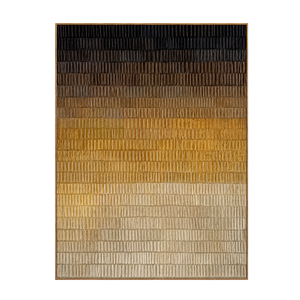 Ochre Glow in a Ribbed Gradient Wall Art | OILDECO