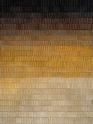 Ochre Glow in a Ribbed Gradient Wall Art artwork view | OILDECO