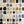 Soft Blue and Ochre Patchwork Grid Wall Art artwork view | OILDECO