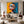 Wide-Eyed Character in Blue and Yellow Wall Art styled interior scene 3 | OILDECO