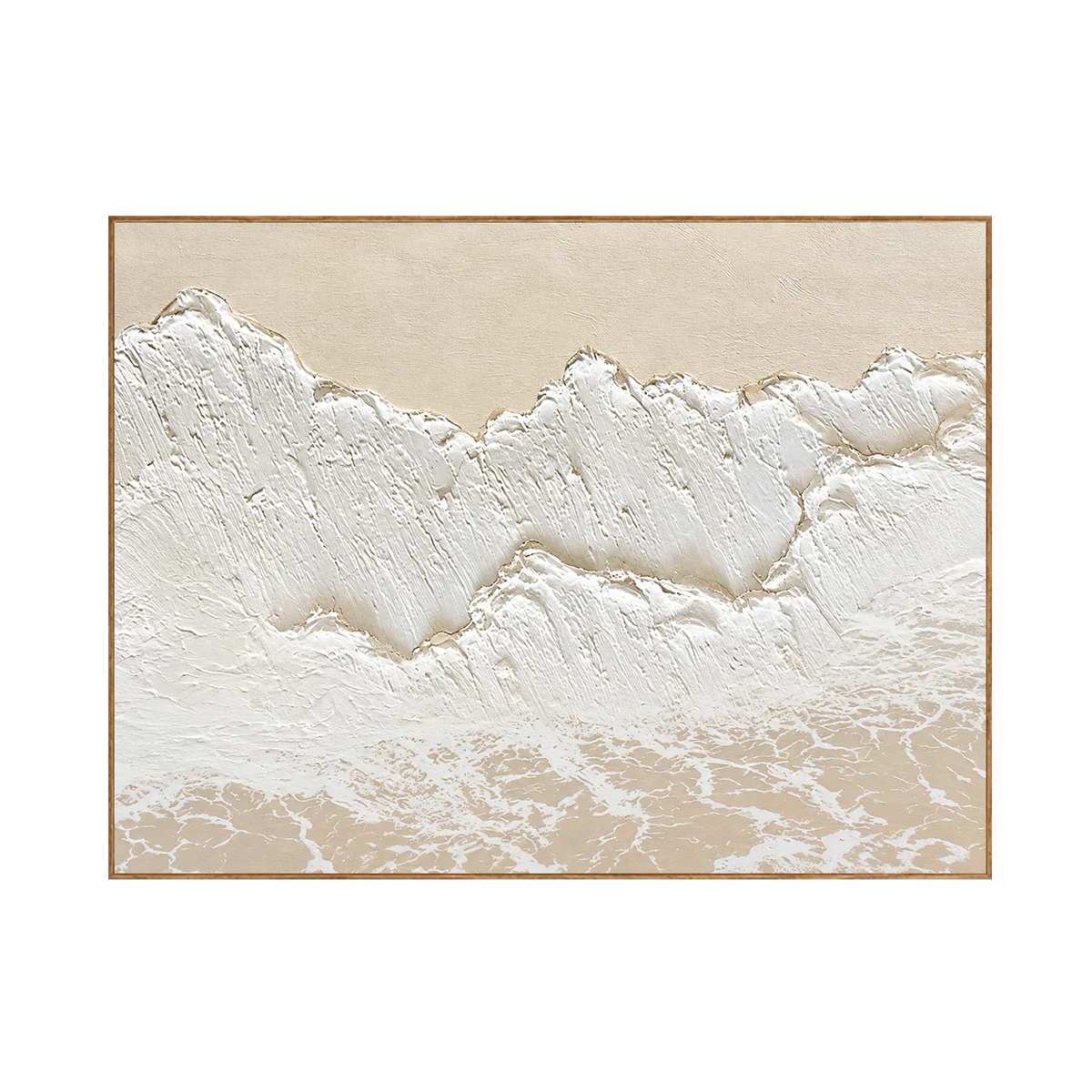 Ivory Surf over a Sandy Shore Wall Art