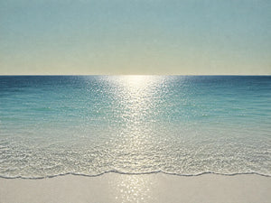 Original artwork view of Crystal Tide Coastal Wall Art | Oildeco