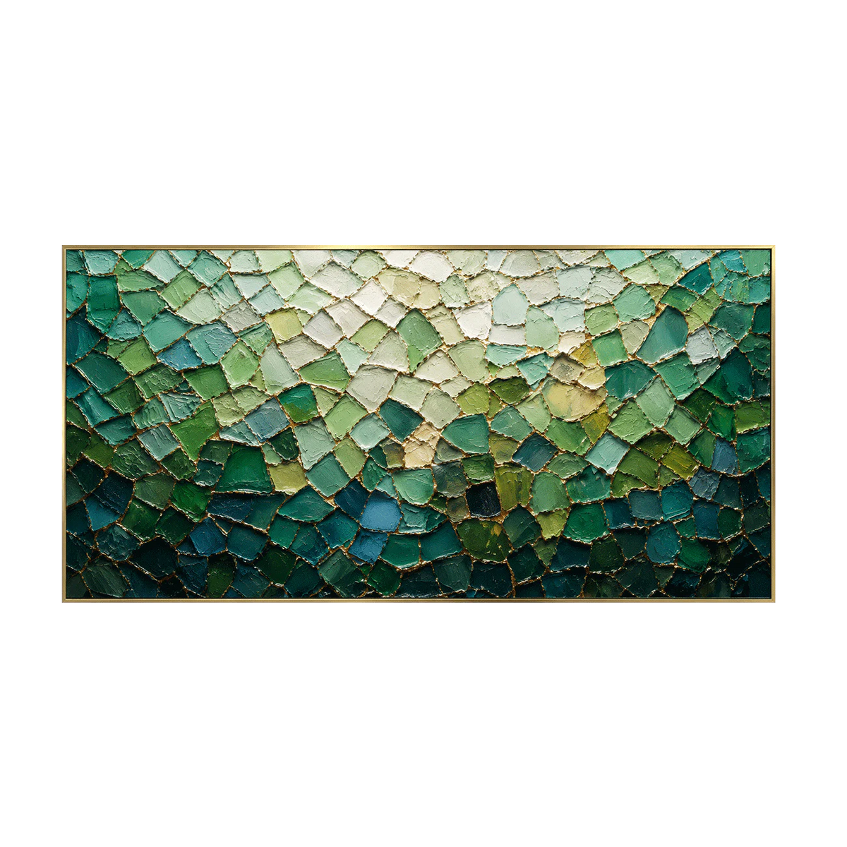 Emerald Mosaic with a Pale Green Glow Wall Art