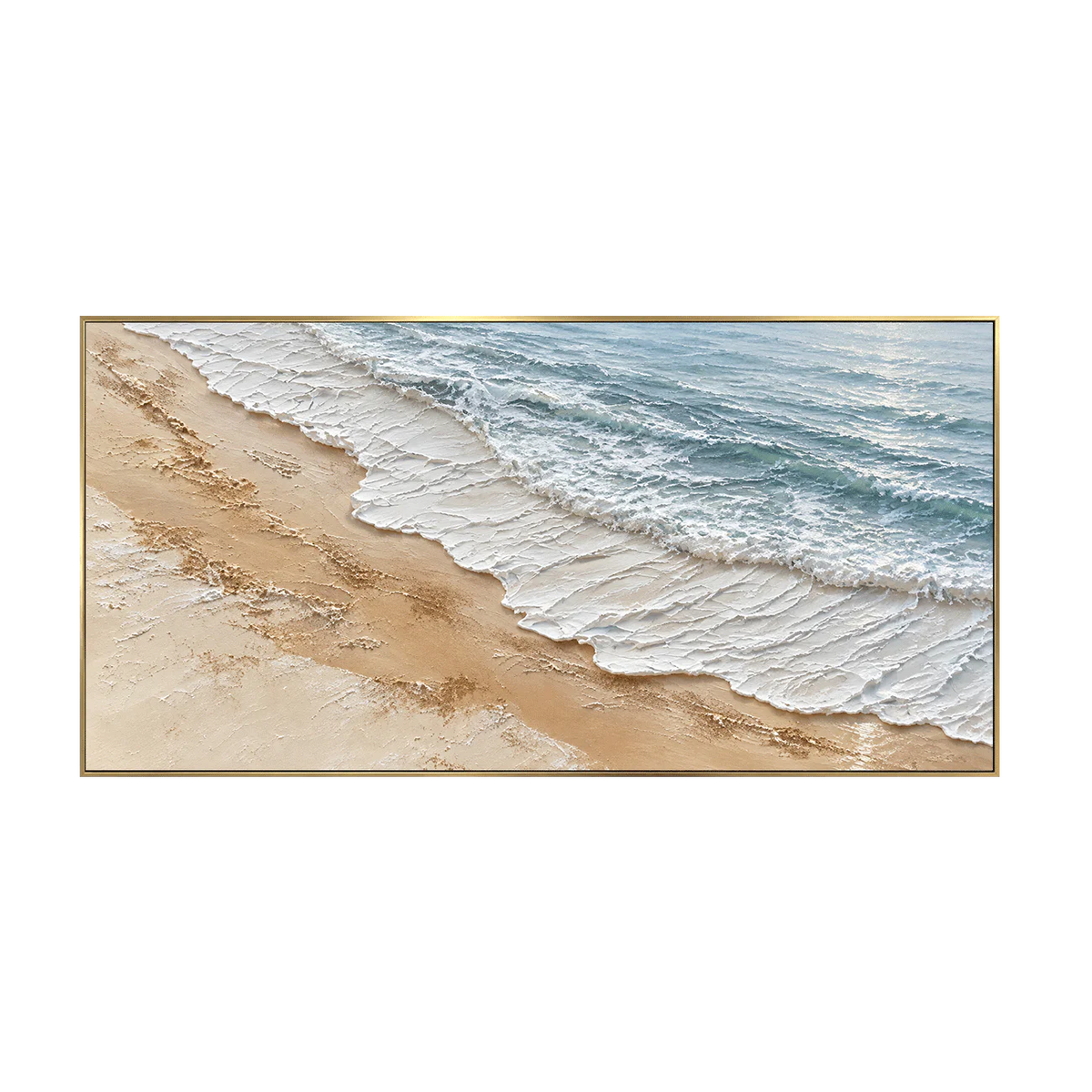 Foamy Surf Along a Golden Sand Shore Wall Art