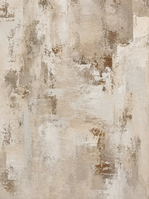 Weathered Cream and Warm Taupe Layers Wall Art artwork view | OILDECO