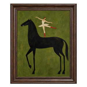 Olive Equine Ballet Wall Art | OILDECO