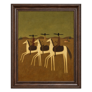 Ochre Plains Riders Wall Art | OILDECO