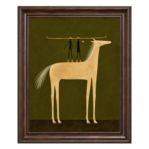 Golden Horse Travelers Wall Art | OILDECO
