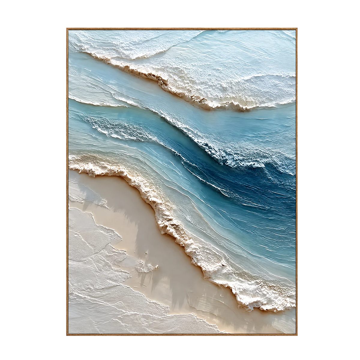 Layered Blue Surf Coastal Wall Art