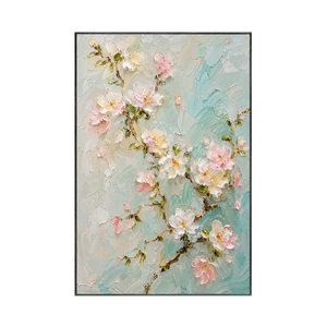 Aqua Blossom Floral Wall Art | Oildeco