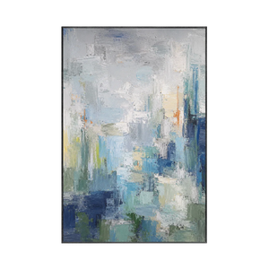 Mist Cityscape Abstract Wall Art | Oildeco