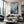 Mist Cityscape Abstract Wall Art styled in a contemporary entryway | Oildeco