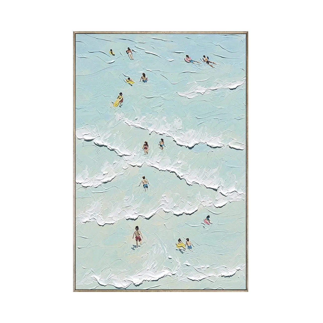Aqua Swimmers Coastal Wall Art | Oildeco