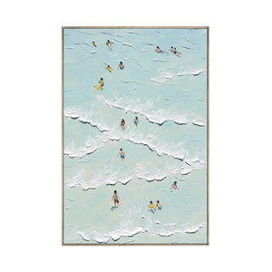 Aqua Swimmers Coastal Wall Art | Oildeco