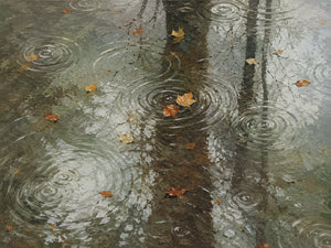 Rain Mirror City Wall Art lifestyle view 2 | Oildeco