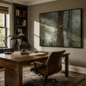 Rain Mirror City Wall Art lifestyle view 5 | Oildeco