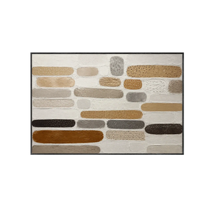 Neutral Capsule Textured Wall Art | Oildeco