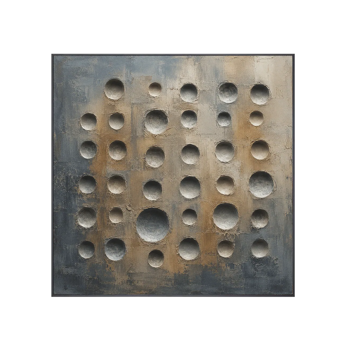 Schieferkreise Strukturierte Wandkunst