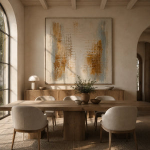 Rust Grid Textured Wall Art lifestyle view 5 | Oildeco