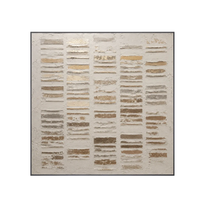 Ivory Stripe Relief Wall Art | Oildeco