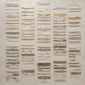Ivory Stripe Relief Wall Art lifestyle view 2 | Oildeco