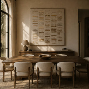 Ivory Stripe Relief Wall Art lifestyle view 5 | Oildeco