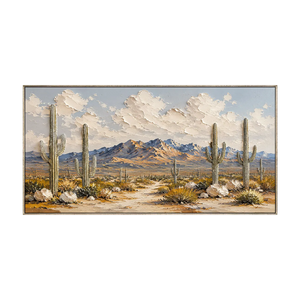 Saguaro Desert Landscape Wall Art | Oildeco
