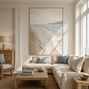 Pale Shore Coastal Wall Art lifestyle view 7 | Oildeco